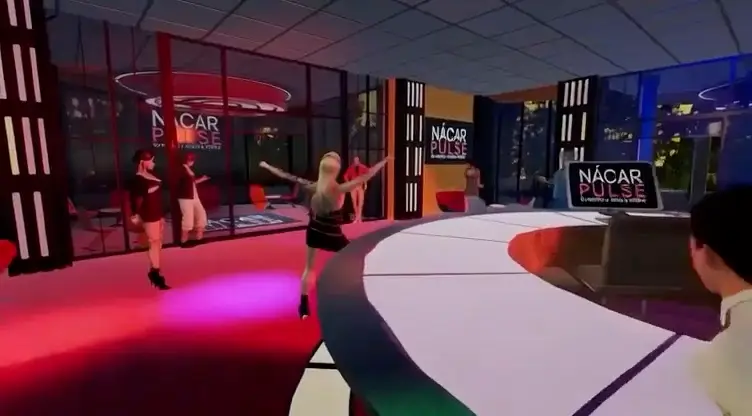 Avatares vestidos bailando en el club PULSE